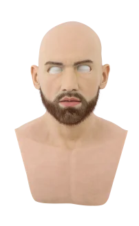 Artificial Silicone Male Mask Real Silicon Young Man Head for Human Face Cosplay Crossdressing Party Transgender Movie
