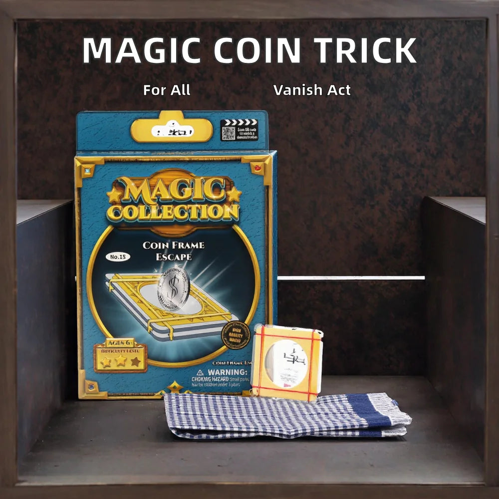 Hot Sale MOFARI Customizable Plastic Coin Case Disappearing Feature Instructions Included for Close-up Magic Tricks-Unisex for