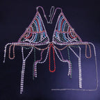 Dazzling Crystal Tassel Chest Chain & Bikini Bra Body Jewelry