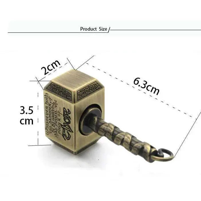 Metal Sensory Fidget Spinner Toy Thor's Hammer Resistance Anxiety Stress Relief Funny Fidget Toys for Kids Birthday Adult Gifts