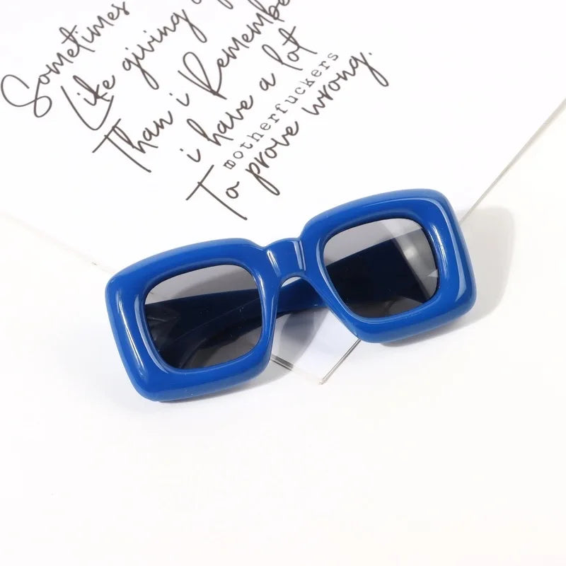2023 Multi Colors New Unique Fashion Design Y2K Funny  Square Kids Baby Sunglasses for Decoration Eyewear