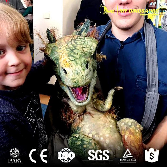 MY Dino S044 Animatronic Dragon Puppet Dinosaur Puppet Baby Carnotaurus