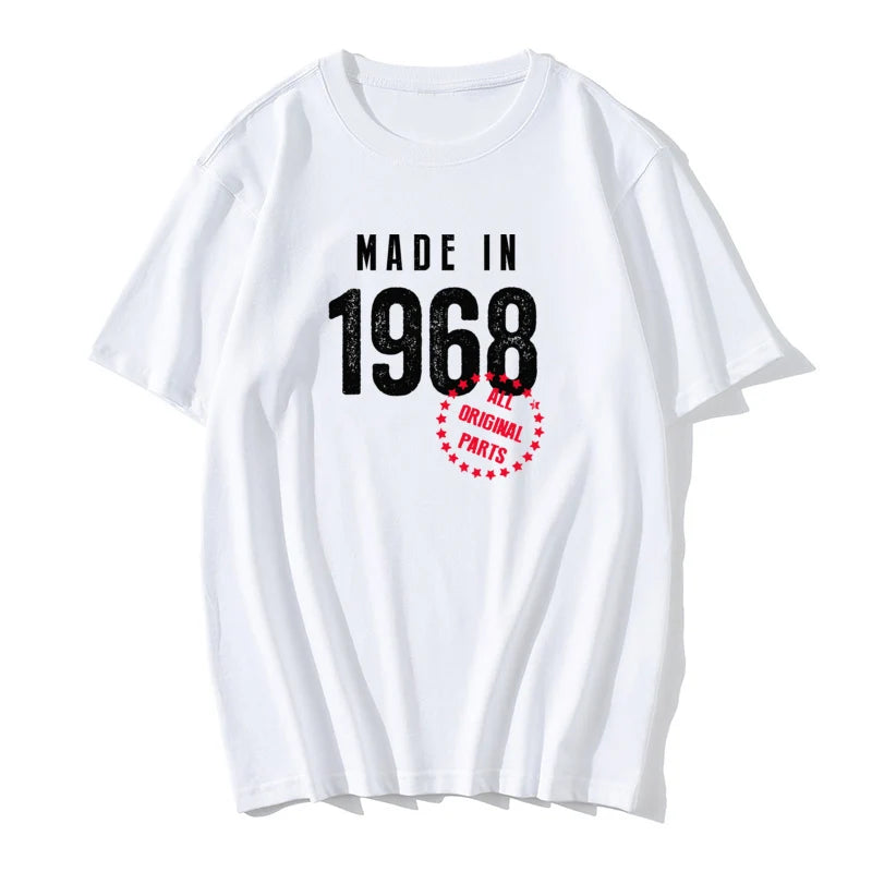 Funny T shirt Husband Birthday Gift 100% Cotton Retro TShirts 1965 1966 1967 1968 1969 Vintage Print Man Round Neck Clothes - Big Tim's Magic Emporium