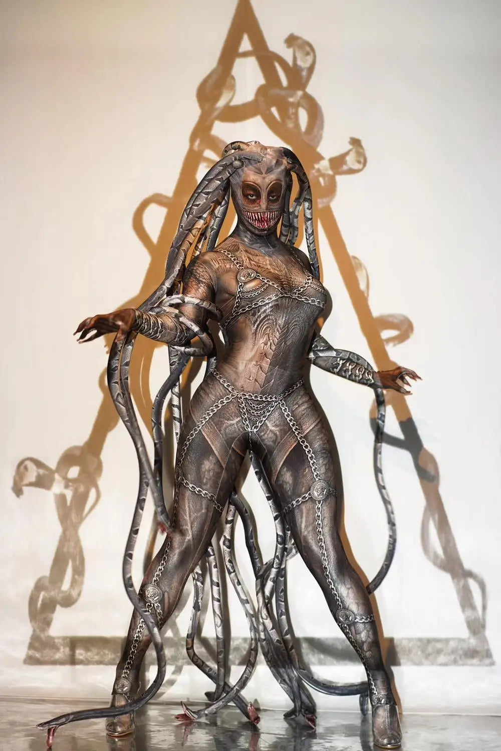 women cosplay Halloween horror thriller alien serpentine lifelike jumpsuit man stage performance bar concert dancer costume rave - Big Tim's Magic Emporium