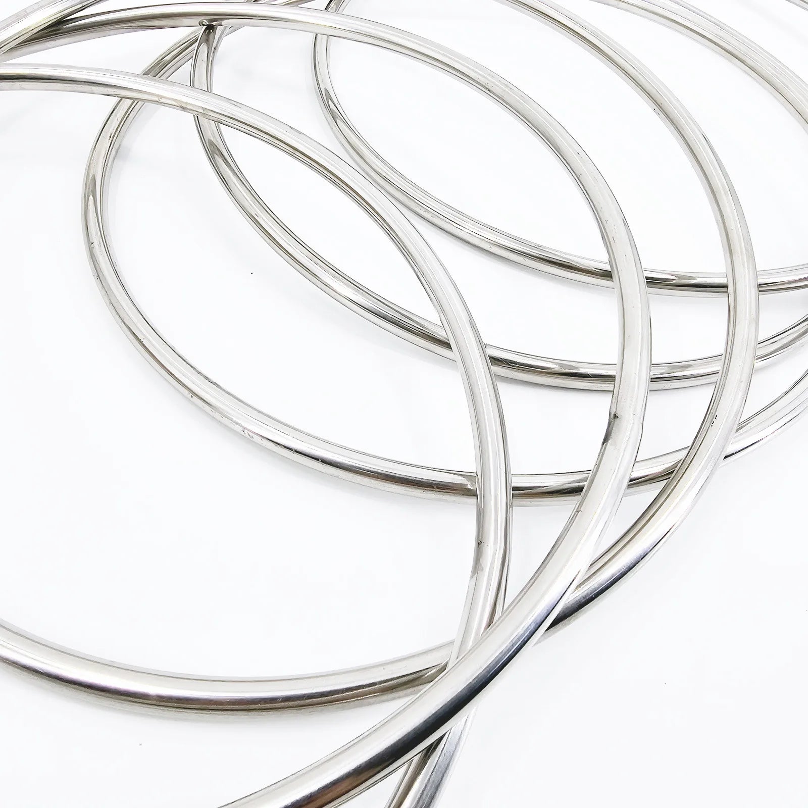 Six Connected Rings Kit 6 Linking Rings with Magnet Steel Pipe Diameter 31cm Street Magic Tricks Magic Props