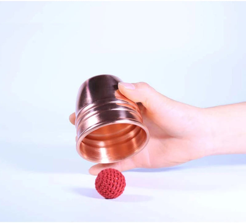 BrilliantMagic Copper Chop Cup Close-Up Magic Tricks for Magicians with Tutorial and Stage Gimmick Unisex Ages 14+