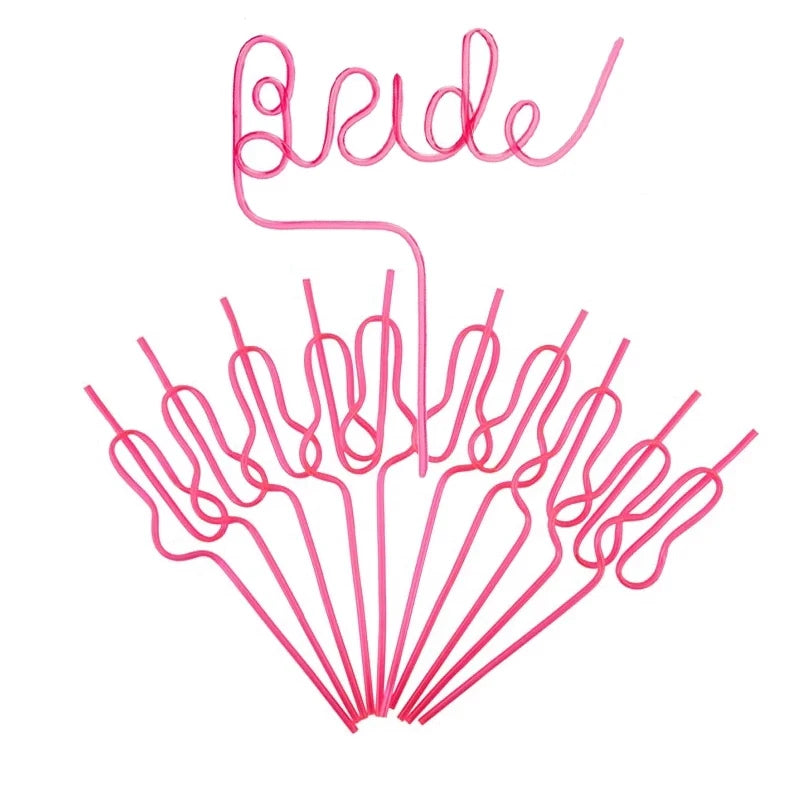 Hen Party Straws Bachelorette Party Favors Bride Straw for Bachelorette Party Decorations Hen Party Supplies - Big Tim's Magic Emporium