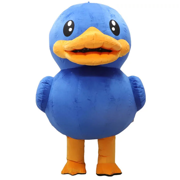 Funny Furry Cosplay Inflatable Duck Costume Plush Mascot Suit for Adults for Carnival & Halloween Celebrations for Men Women