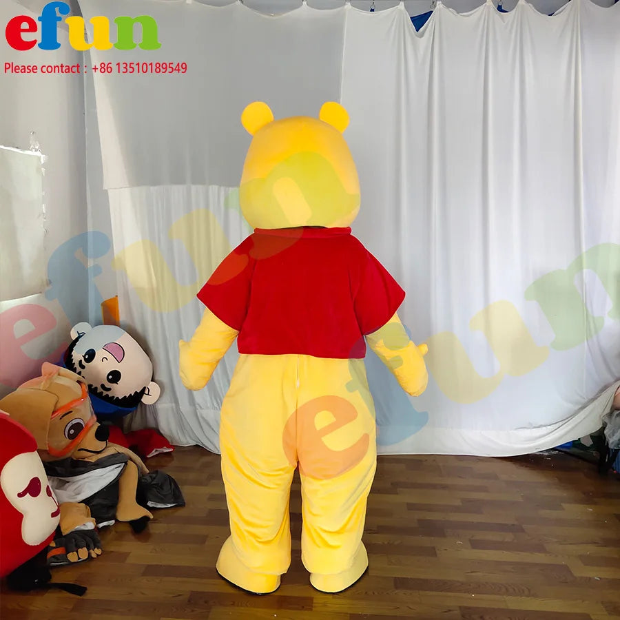 Efun MOQ 1 PC Custom Walking Cartoon Bear Character Mascot Costume Funny Bear Mascot Costume Cosplay Adult Suit for Sale