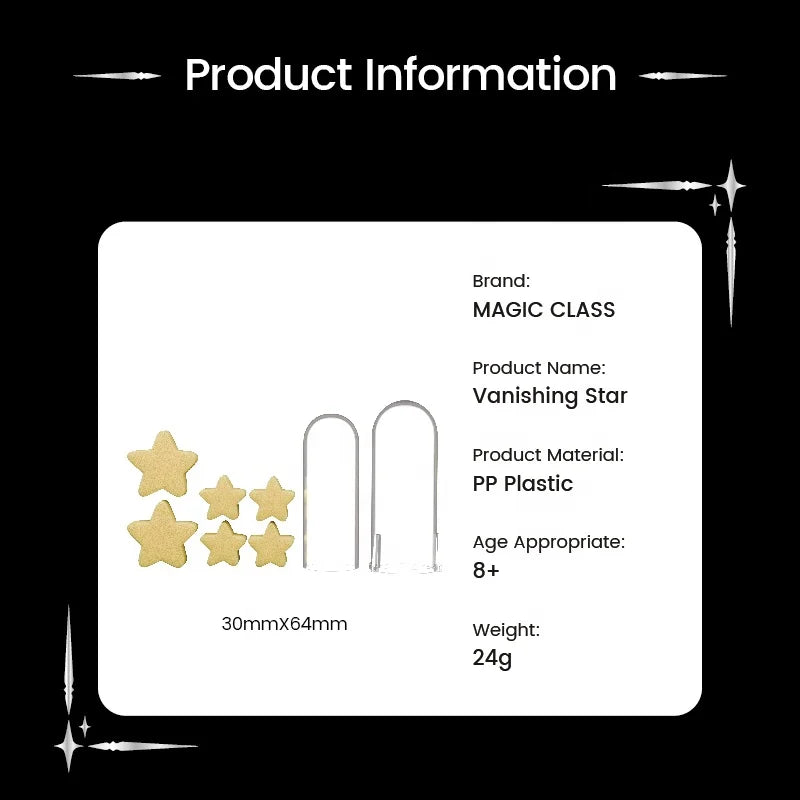 Magic Class Vanishing Star Party Show Tricks for  Beginners Magic Gift on Festivals