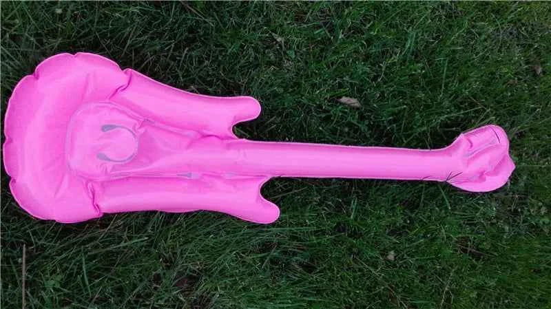 95cm Inflatable Guitar PVC Stage Props Children 's Simulation Inflatable Musical Instrument Explosion Inflatable Toys