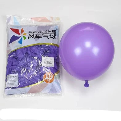 100pcs/bag 10 Inch Fengche Thickened Matte Color Round Latex Balloon for Birthday Wedding Balloons Decoration
