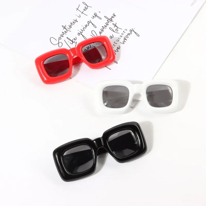2023 Multi Colors New Unique Fashion Design Y2K Funny  Square Kids Baby Sunglasses for Decoration Eyewear