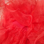 Red White Feather Beading Headgear Rhinestones Bikini Set for Nightclub Bar Leading Dance Team Model Show Performance Costume