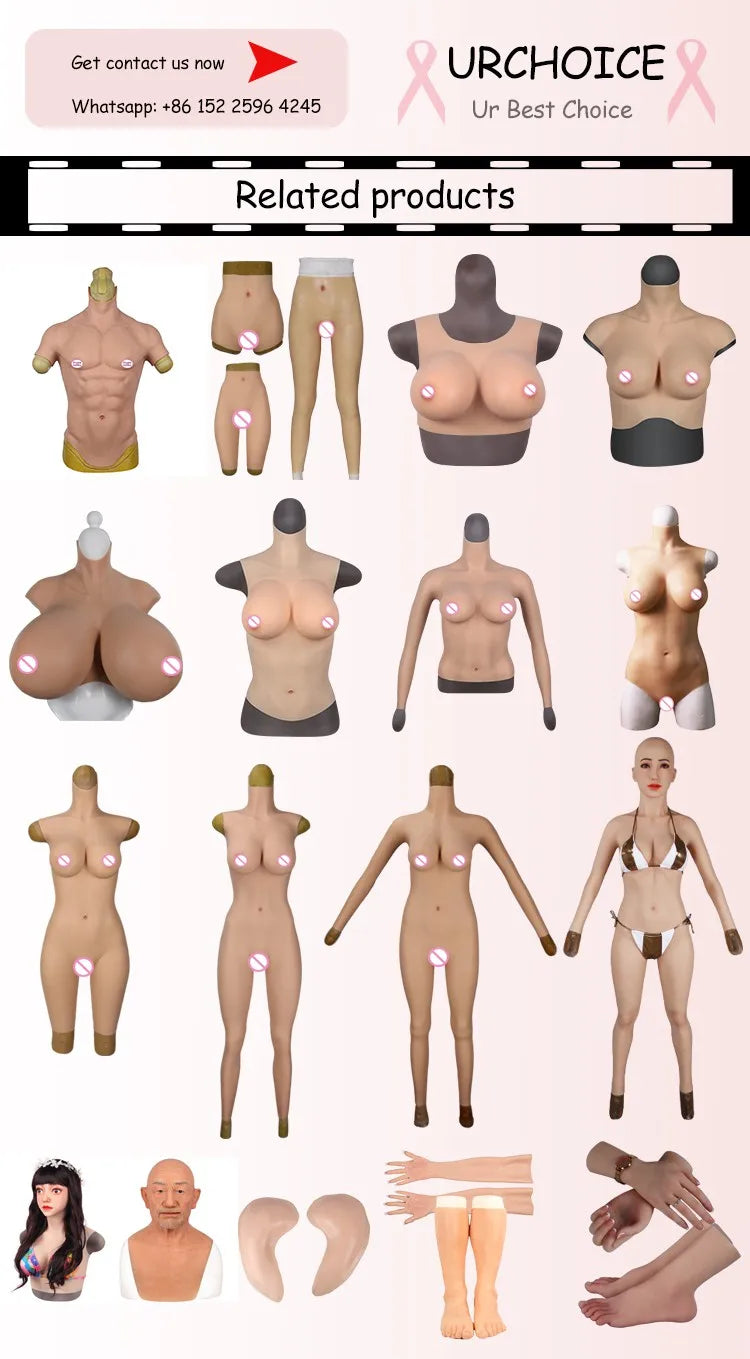 Upgraded Silicone Muscle Body Suit With Arms for Male Realistic Fake Belly Breast Form Macho Muscle Men Cosplay Costumes