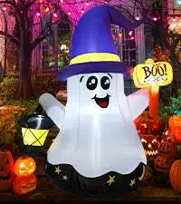 GOOSH 12.8 FT Halloween Inflatables Clown Archway Indoor & Outdoor Party Decor Built-in LEDs for Garden Lawn Yard Decorations