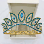 Crystal Bridal Tiara Crown – Vintage Queen Rhinestone Wedding Diadem in Gold or Silver