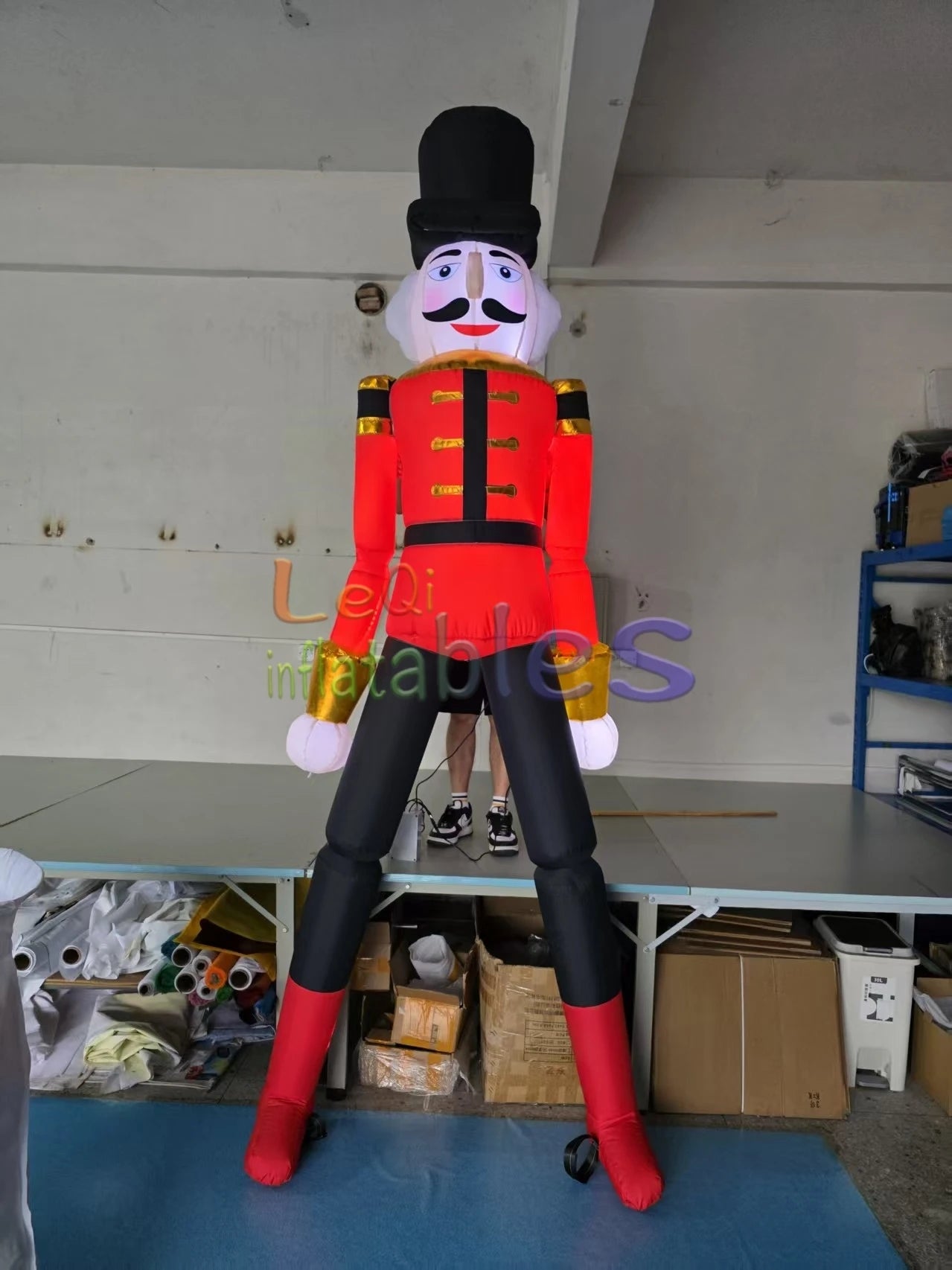 Outdoor Led Lighting 3.5m Inflatable the Nutcracker air Puppet Inflatable Puppets Costume for Parade