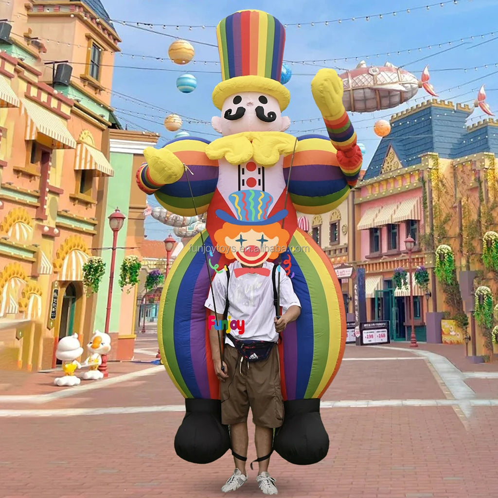 3/3.5m High Inflatable Clown Cartoon Puppet Suit Carnival Parade & Festival Decoration Essential