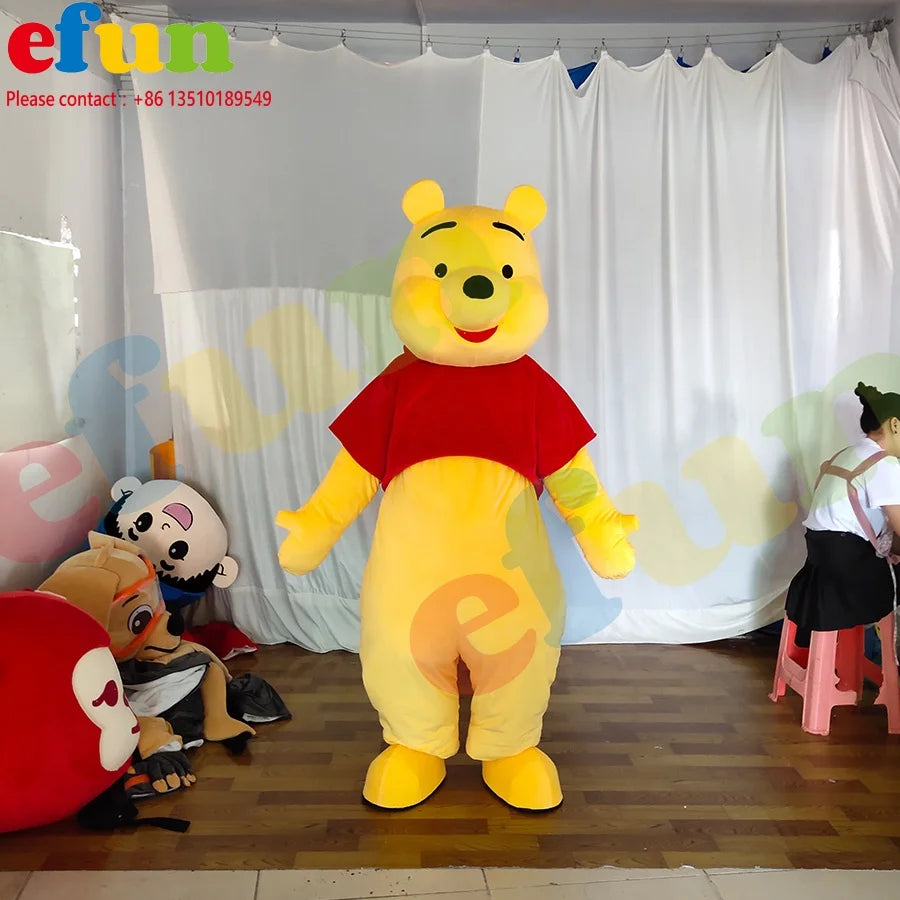 Efun MOQ 1 PC Custom Walking Cartoon Bear Character Mascot Costume Funny Bear Mascot Costume Cosplay Adult Suit for Sale
