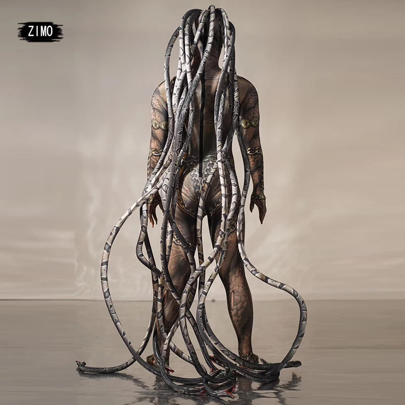 women cosplay Halloween horror thriller alien serpentine lifelike jumpsuit man stage performance bar concert dancer costume rave - Big Tim's Magic Emporium