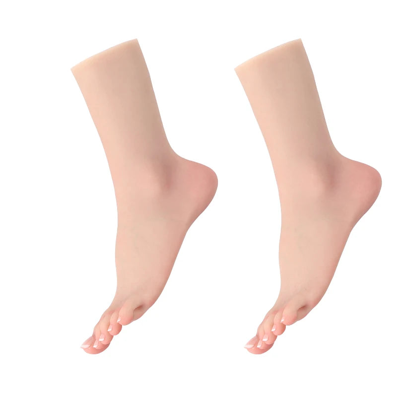 Top Quality Silicone Female Mannequin Short Leg Lifelike Legs Mannequins Woman Feet Shoes Socks Display Model
