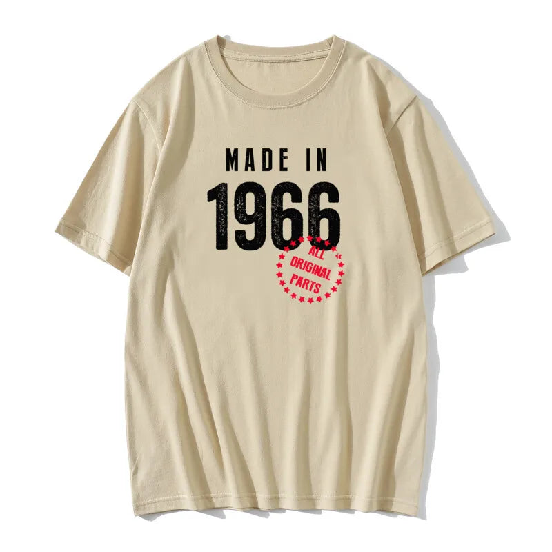 Funny T shirt Husband Birthday Gift 100% Cotton Retro TShirts 1965 1966 1967 1968 1969 Vintage Print Man Round Neck Clothes - Big Tim's Magic Emporium