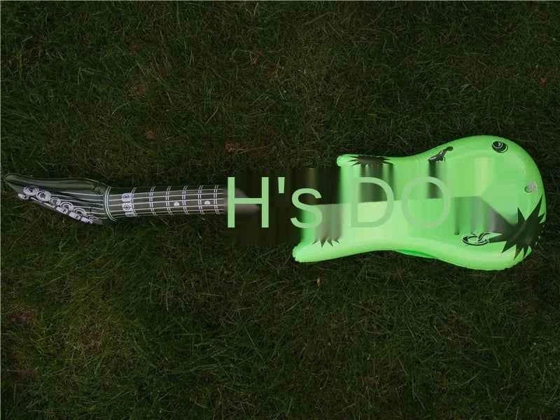 95cm Inflatable Guitar PVC Stage Props Children 's Simulation Inflatable Musical Instrument Explosion Inflatable Toys
