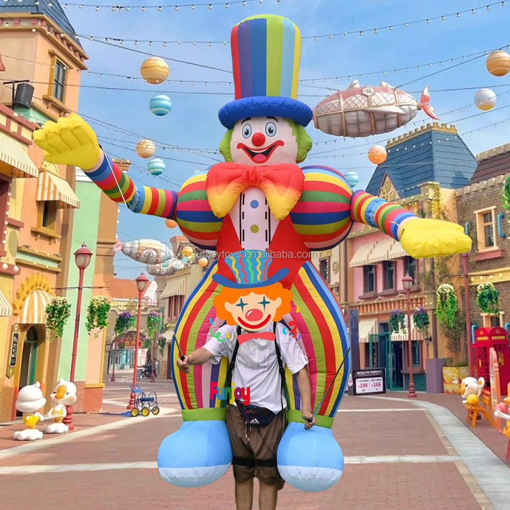 3/3.5m High Inflatable Clown Cartoon Puppet Suit Carnival Parade & Festival Decoration Essential