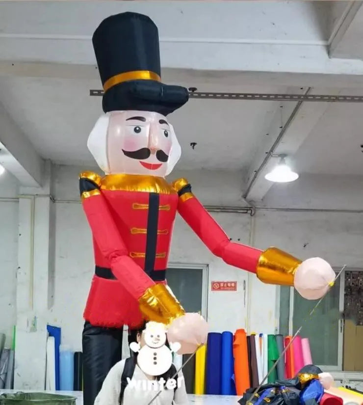 Outdoor Led Lighting 3.5m Inflatable the Nutcracker air Puppet Inflatable Puppets Costume for Parade