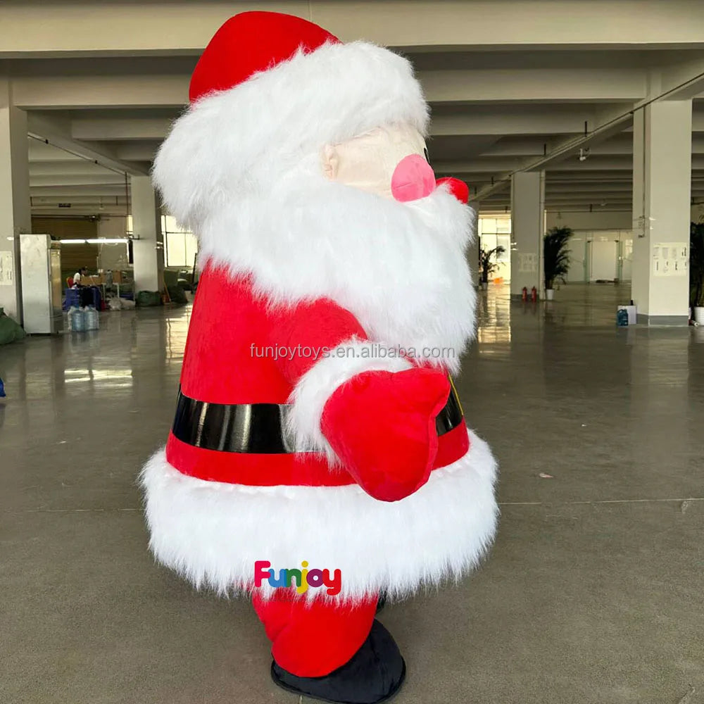 2/2.6m Santa Claus Inflatable Mascot Wearable Plush Costume for Parties Carnivals Funny Holiday - Big Tim's Magic Emporium