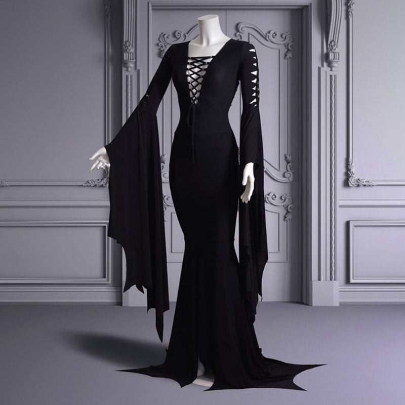Witch Lace Up Halloween Gown for Women