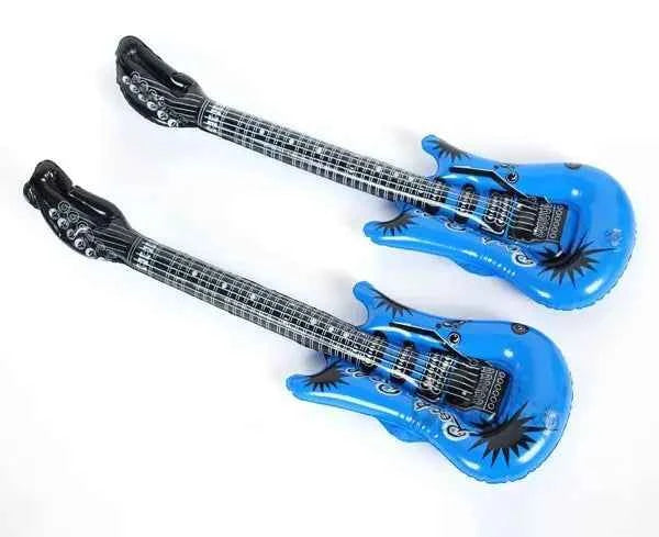 95cm Inflatable Guitar PVC Stage Props Children 's Simulation Inflatable Musical Instrument Explosion Inflatable Toys