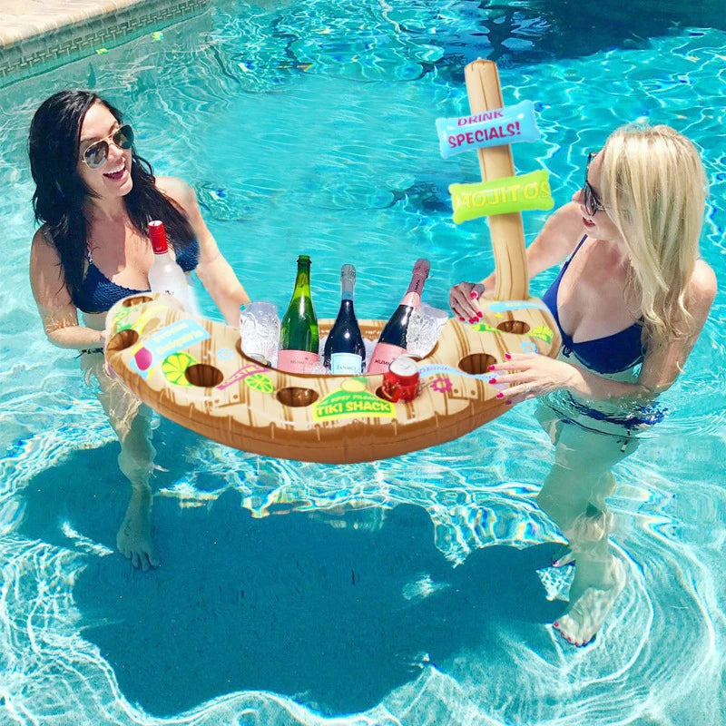 Party Inflatable Salad Bar Buffet Pool Inflatable Ice Bucket Outdoor Swimming Pool Drink Float Holder Food Supplies Toy Stand