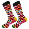 Men's Funny Socks Fine Paragraph Diamond Pattern Argyle Three-dimensional Tube Geometric Funny Large Size Combed Cotton - Big Tim's Magic Emporium