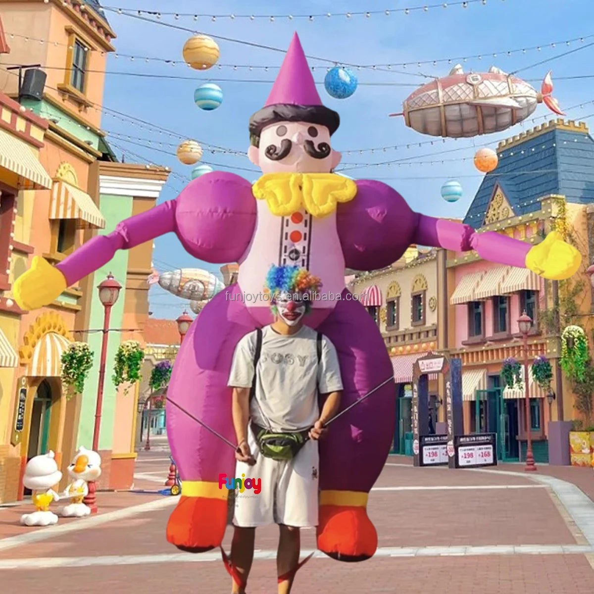 3/3.5m High Inflatable Clown Cartoon Puppet Suit Carnival Parade & Festival Decoration Essential