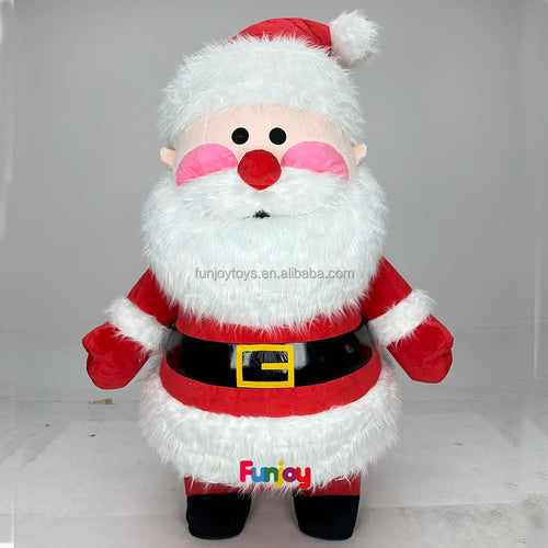 2/2.6m Santa Claus Inflatable Mascot Wearable Plush Costume for Parties Carnivals Funny Holiday