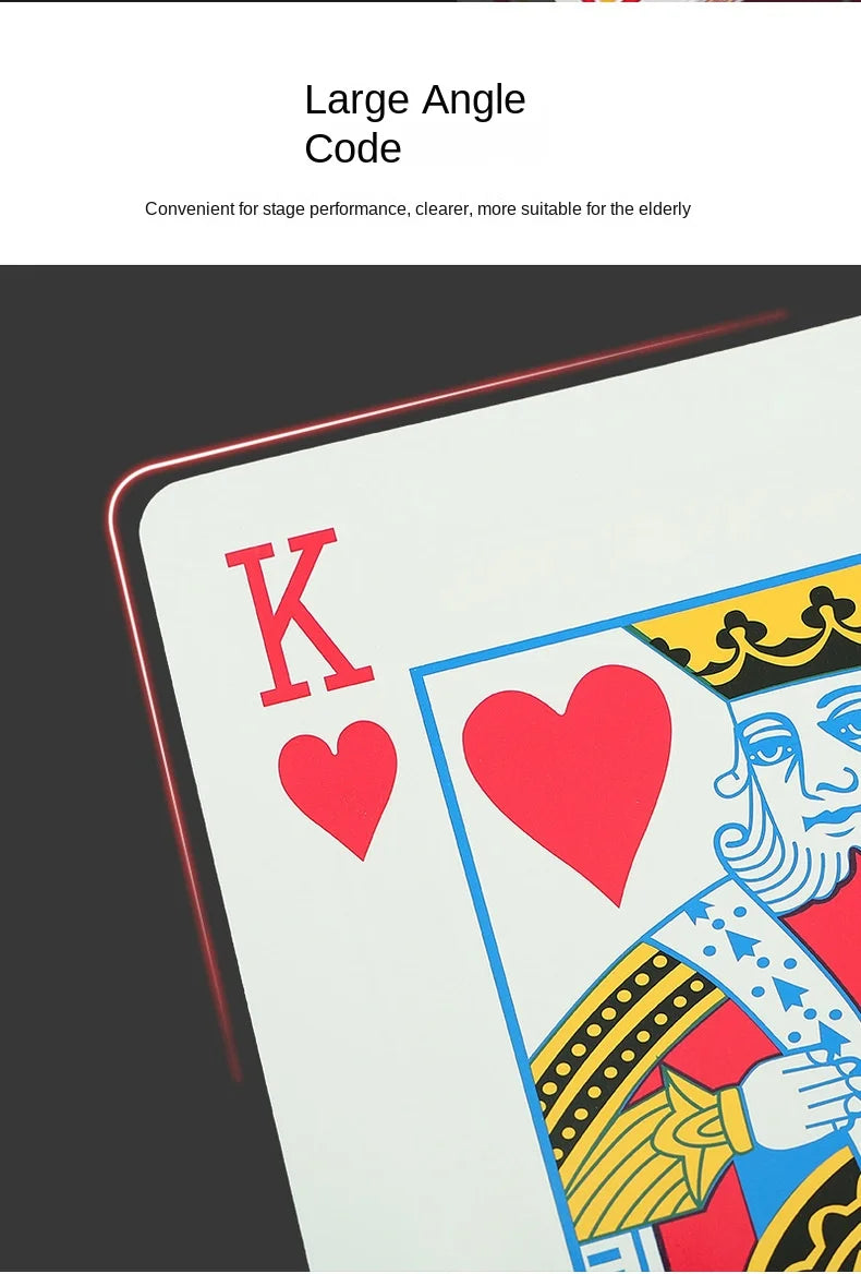 Super Large Creative Jumbo Poker Playing Cards Popular Funny Wedding Entertainment Game Accessory Casino Party Decorations - Big Tim's Magic Emporium