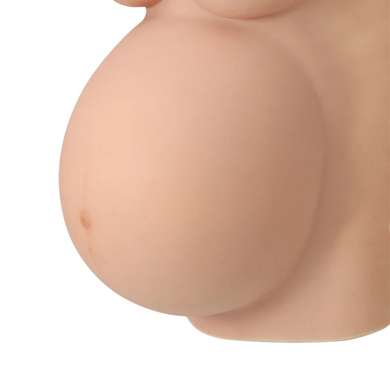 Realistic Artificial Chest Fake Boobs 4/6/9 Month Silicone Pregnant Belly With Breast Forms Cotton Fill for Cosplay Crossdresser