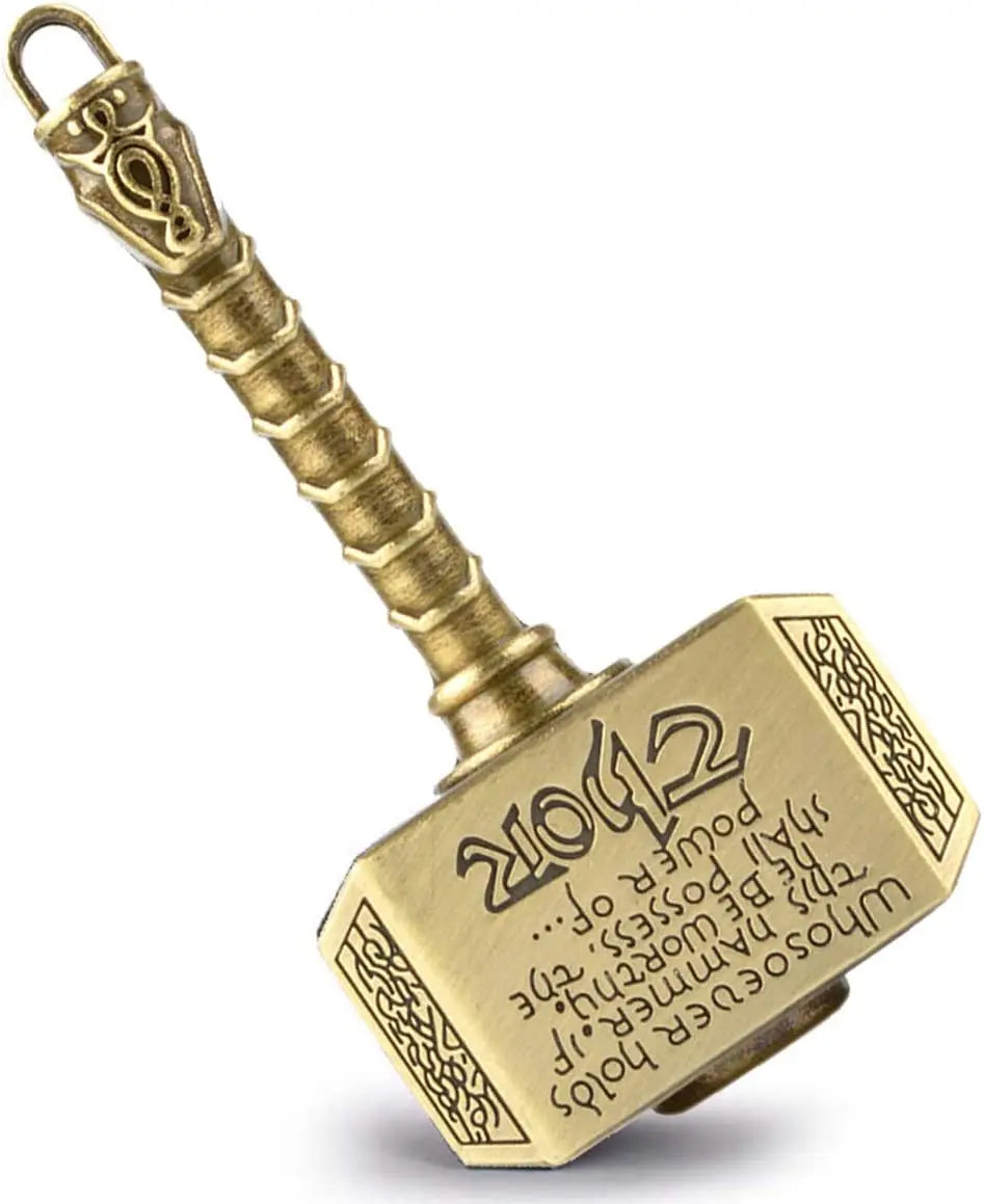 Metal Sensory Fidget Spinner Toy Thor's Hammer Resistance Anxiety Stress Relief Funny Fidget Toys for Kids Birthday Adult Gifts