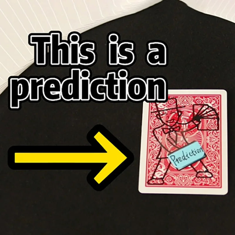 52 Predictions by J.C Magic Tricks Magician Close up Street Illusions Gimmicks Mentalism Props the Chosen Card Prediction Magia