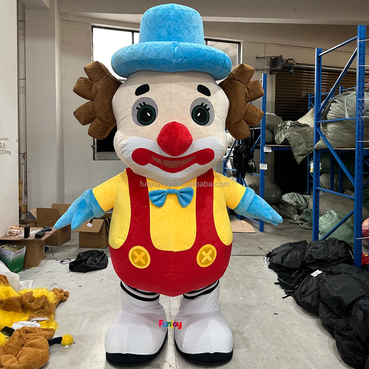 New Inflatable Adult Circus Clown Mascot Costume  Colorful Dance-Performance Outfit for Professional Clowns & Event Performers