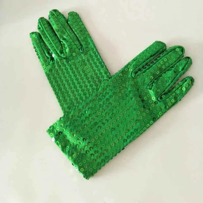 Sequins Stage Performance Props Gloves Adult Halloween Cosplay Dancing Show Magic Fashion Personality Hip Hop Woman Men