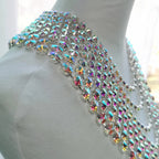 Sparkly Crystal AB Glass Chain Necklace