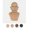 Male Headgear Full Silicone Head Mask Actor Middle Aged Man Face for Cosplay Halloween Party Masquerade Ball Film Props