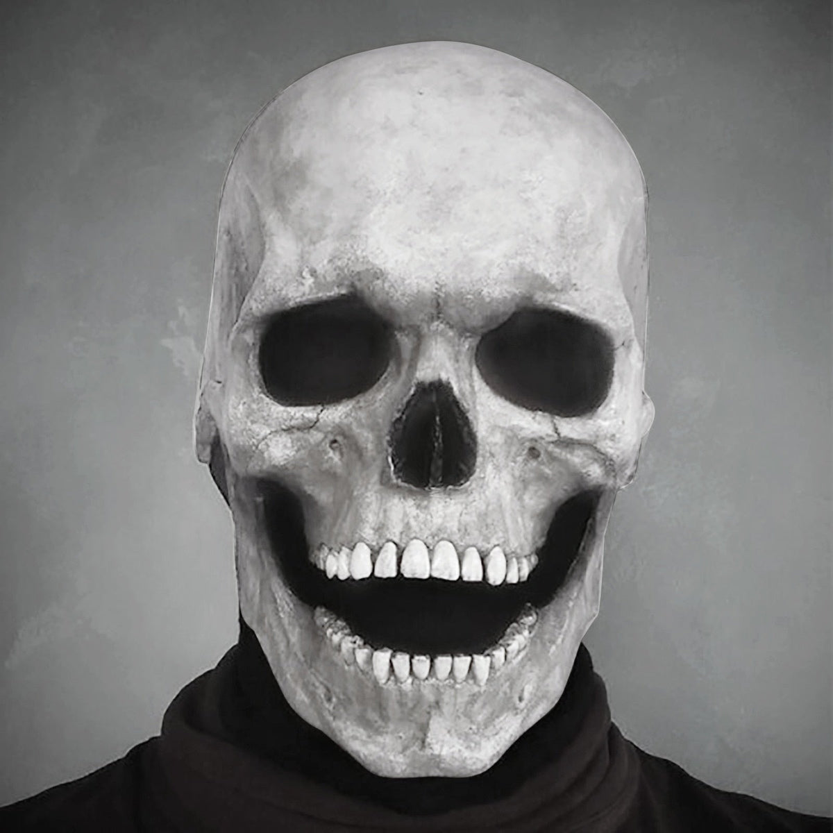 Full-Head Skull Mask with Movable Jaw