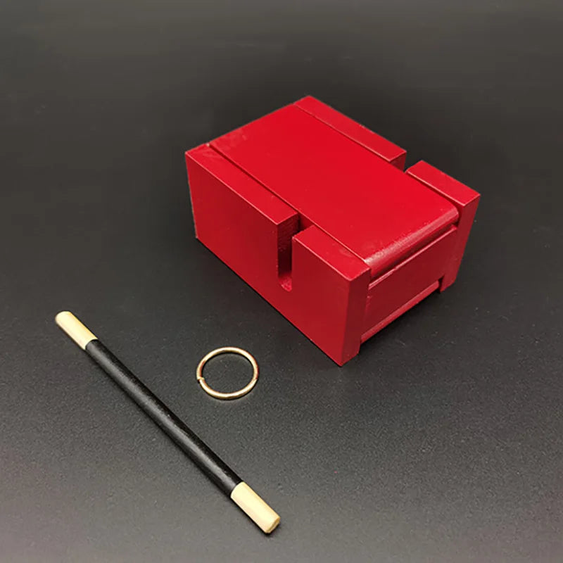 Mystery Box Magic Tricks Wand Passing Thru Ring in Box Penetration Magia Close Up Stage Table Illusions Gimmicks Mentalism Props - Big Tim's Magic Emporium
