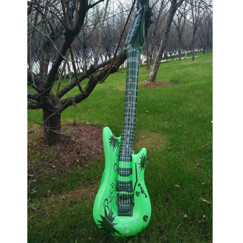 95cm Inflatable Guitar PVC Stage Props Children 's Simulation Inflatable Musical Instrument Explosion Inflatable Toys