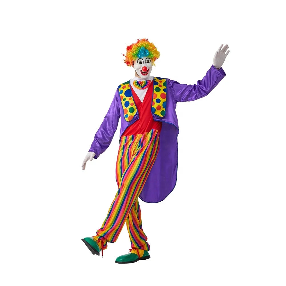 Men Carnival Party Cosplay Clown Suit Fancy Adult Clown Costume - Big Tim's Magic Emporium