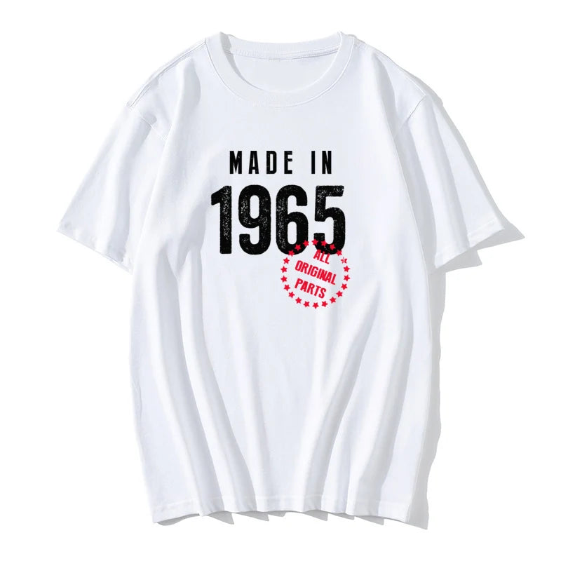 Funny T shirt Husband Birthday Gift 100% Cotton Retro TShirts 1965 1966 1967 1968 1969 Vintage Print Man Round Neck Clothes - Big Tim's Magic Emporium
